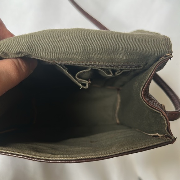 Vintage Authentic Fossil Women Cross Body Brown Genuine Leather Bag - Picture 5 of 10